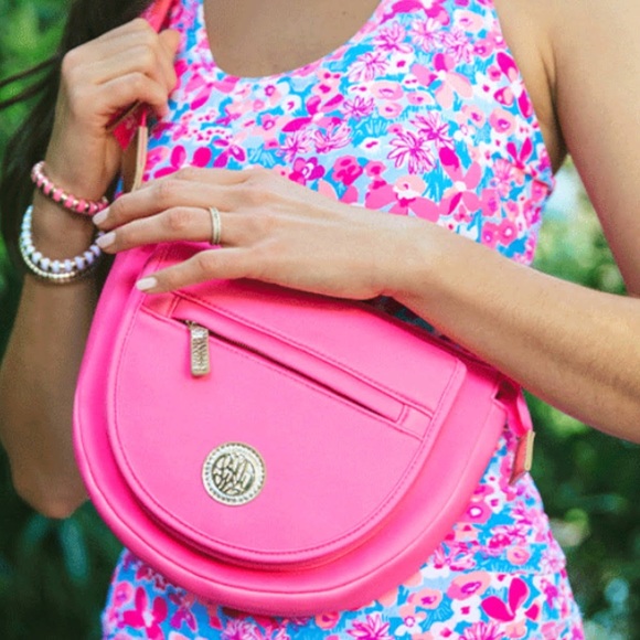 Lilly Pulitzer Bags Nwt Lilly Pulitzer Neoprene Cross Body In Aura Pink Poshmark